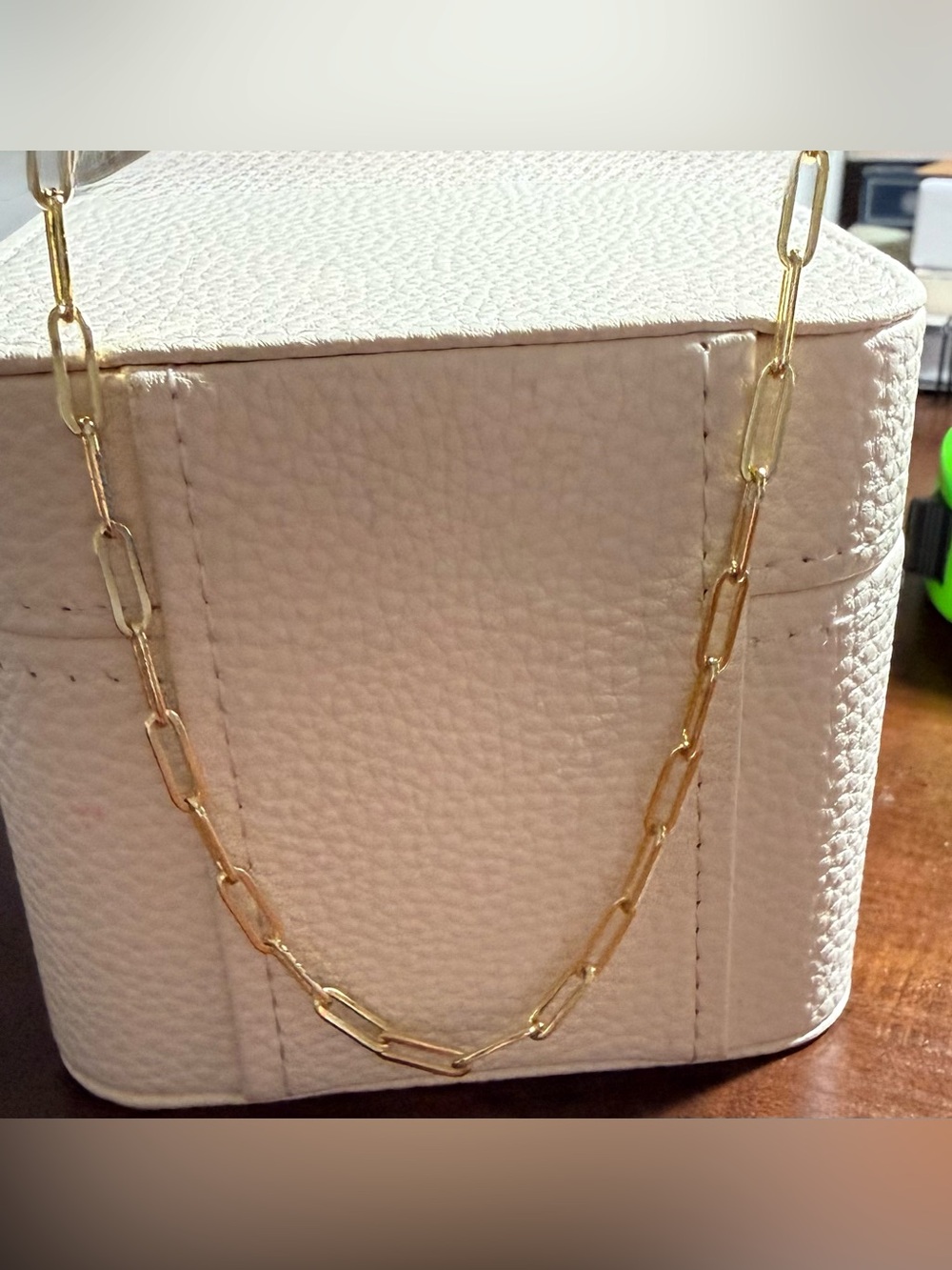 Gold Paperclip Chain Necklace -18 inch